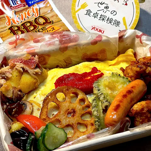 「ハニーBBQソース」を使ってみたSnapdishの料理・レシピ写真:オムライス弁当🍱