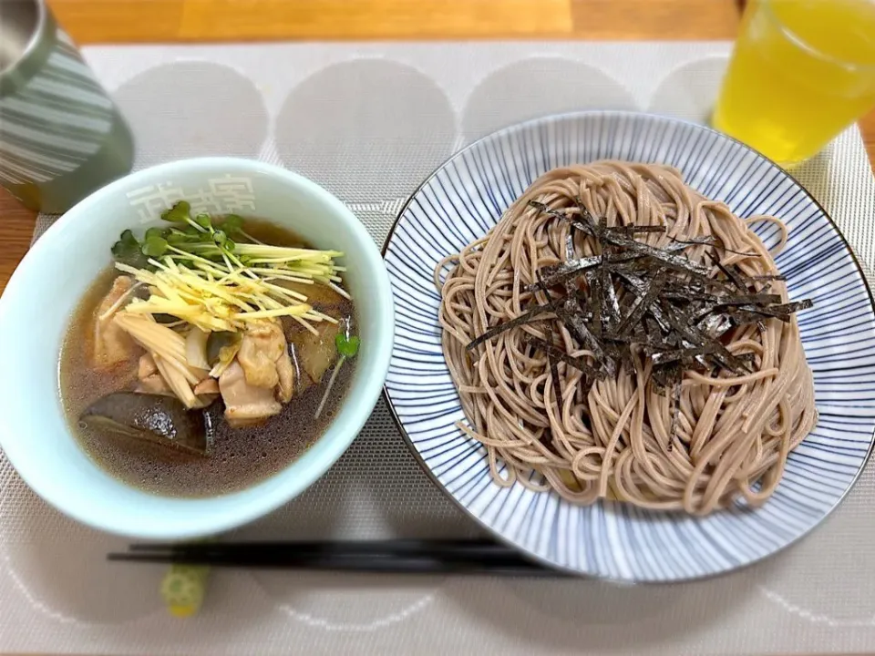 Snapdishの料理写真:鶏茄子つけ蕎麦|morimi32さん