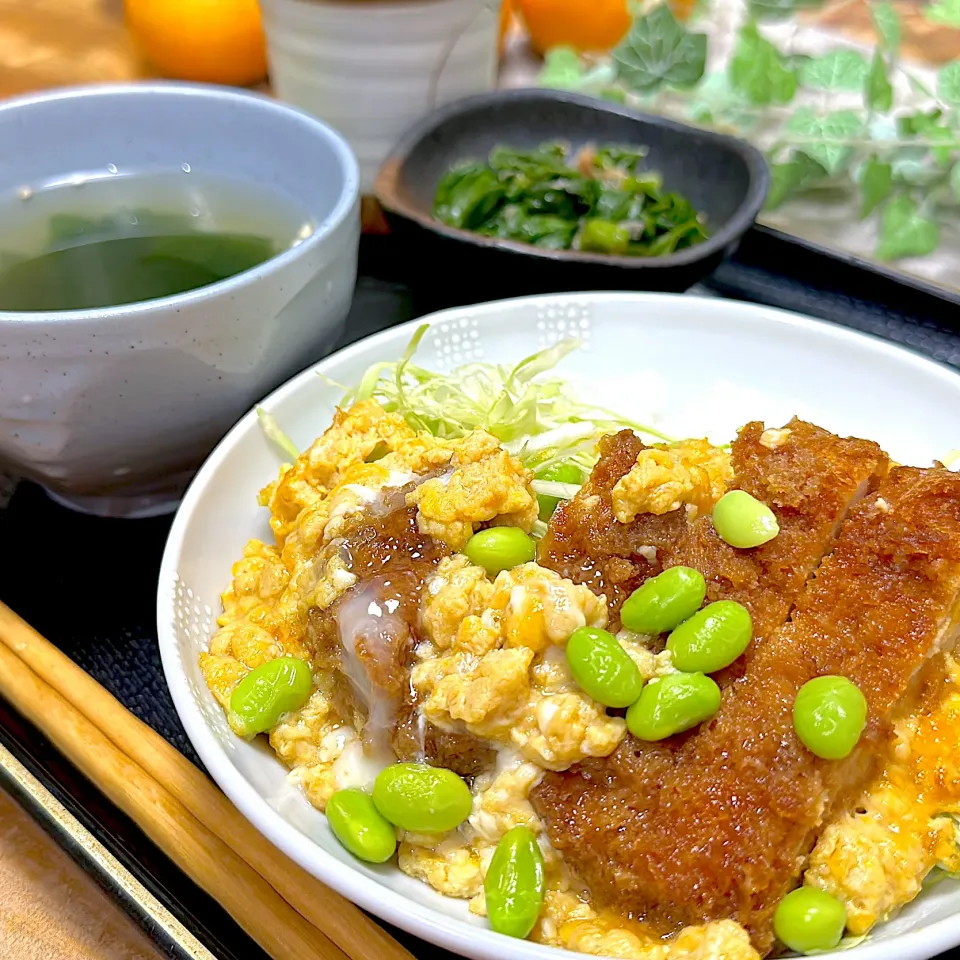 Snapdishの料理写真:トンカツ卵とじ丼|くまちゃんさん