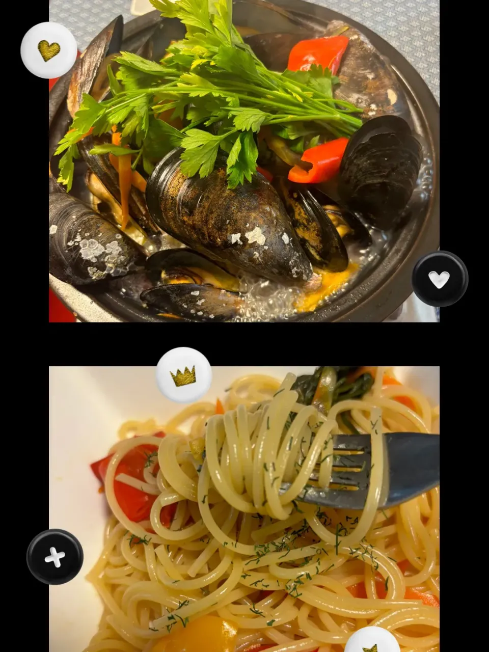 Snapdishの料理写真:生ムール貝のワイン蒸しと〆パスタ|ゆっちこさん