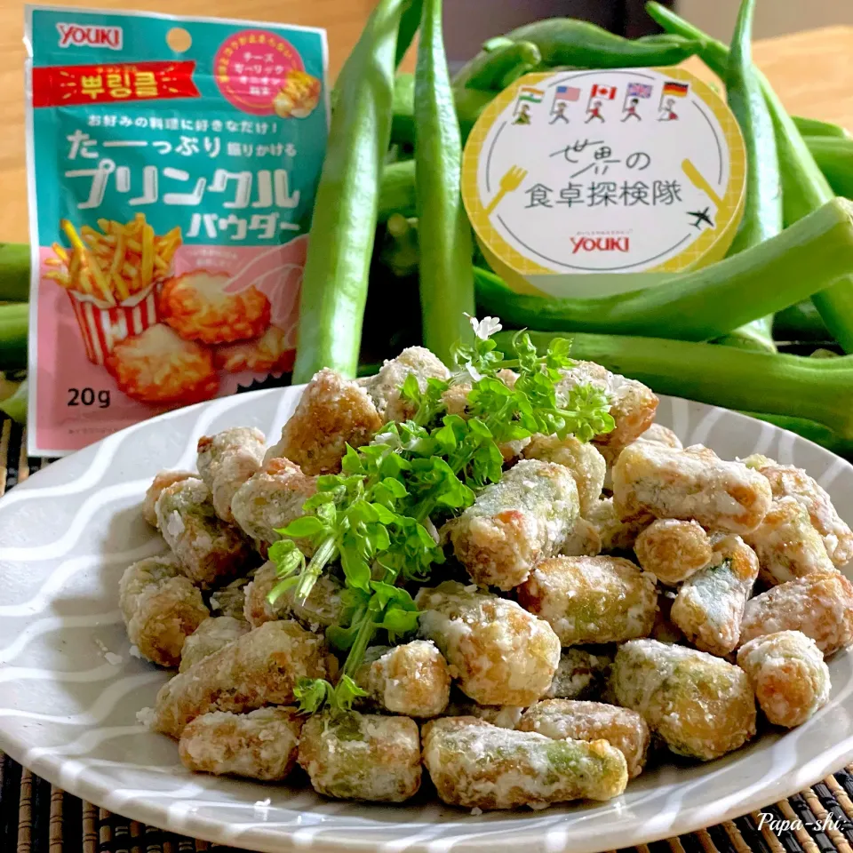 Snapdishの料理写真:🌺🌺Foodie🌺🌺さんの料理 アメリカ南部料理 コーンミール入りフライドオクラ🌽|パパ氏さん