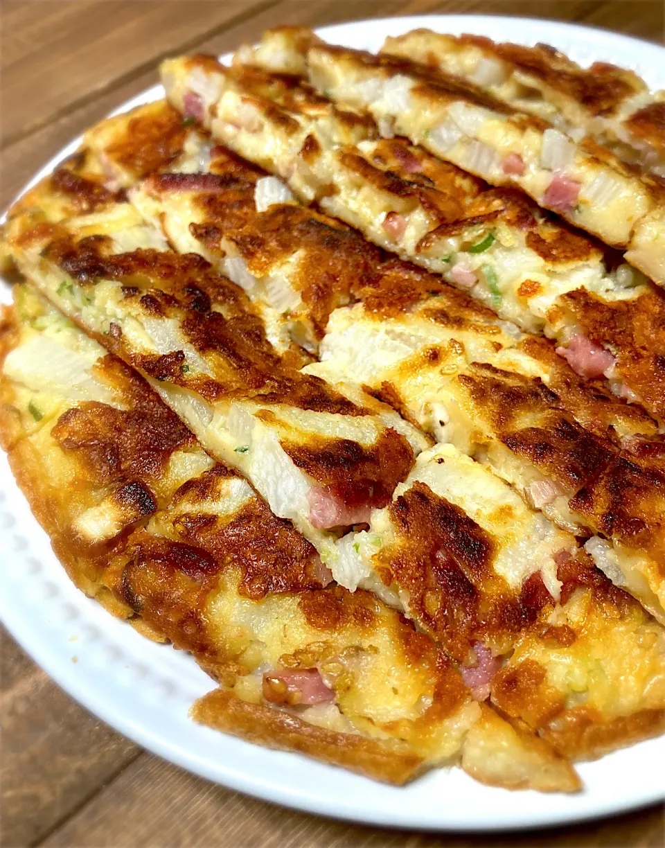 長芋とベーコンのチーズチヂミ🧀🥓|さくらさん