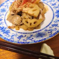 Snapdishの料理写真:鶏肉とれんこんのさっぱり炒め|Tokukoさん