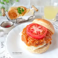 おうちモス✾パンから手作り贅沢モスチーズバーガー&オニポテ
