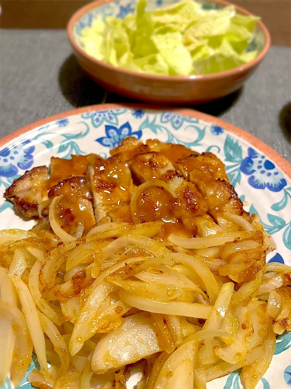 タレに漬け込んだ肉厚豚ロースを焼きました|きなこさん