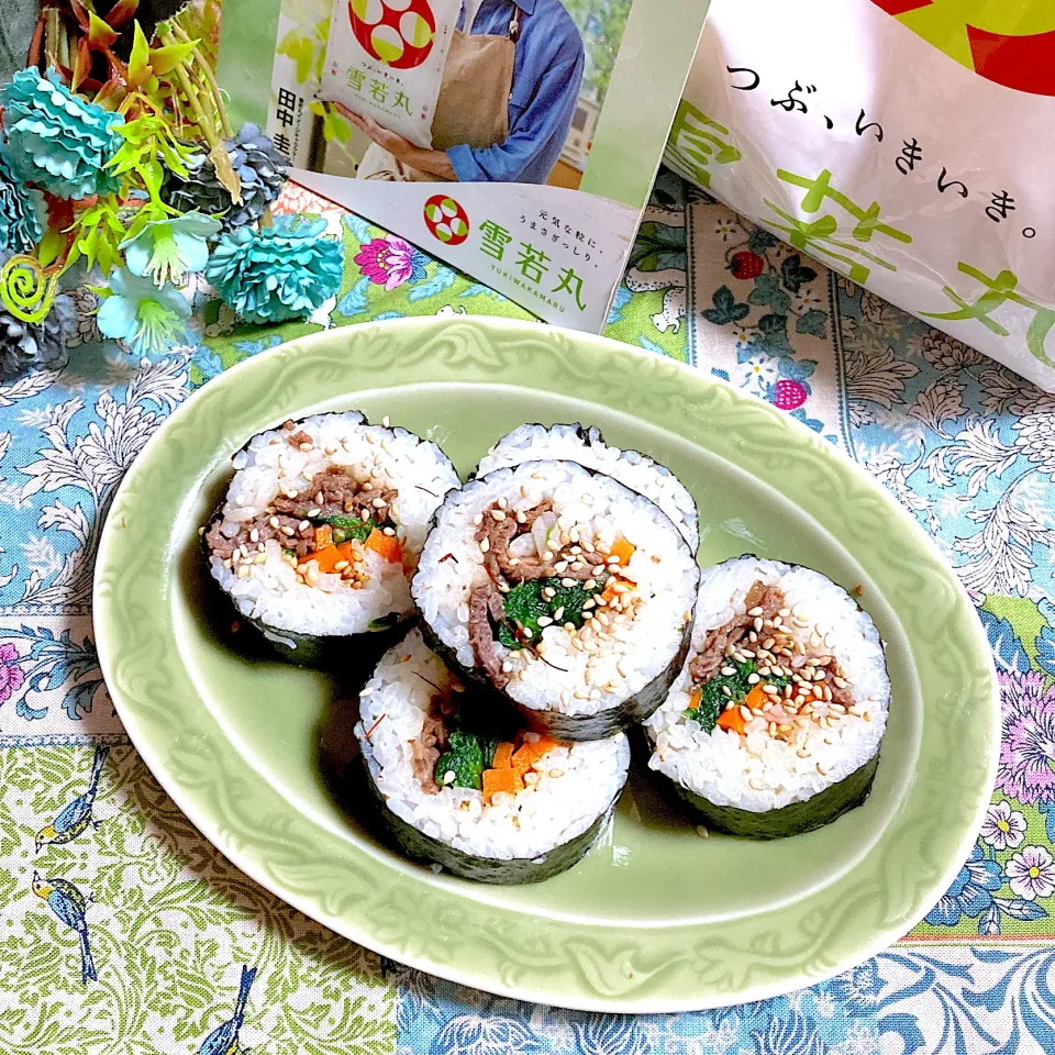 雪若丸でキンパ風海苔巻き✨|ringonamaさん