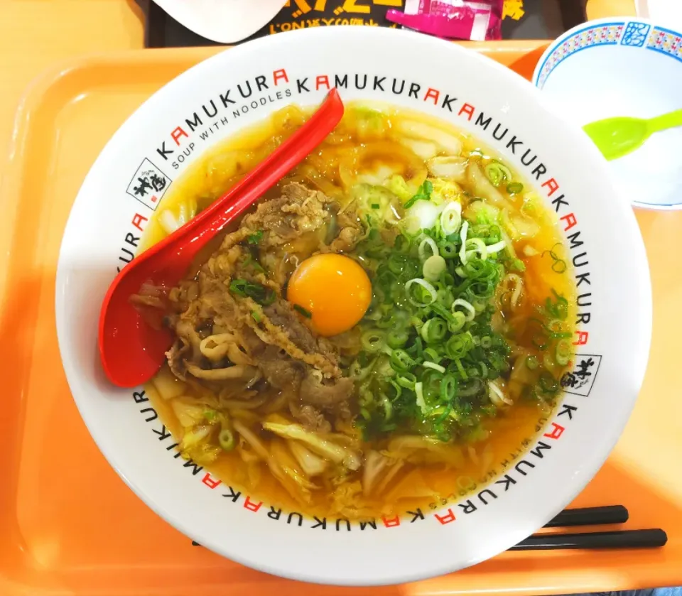 神座の牛すき月見ラーメン|おじゃみさんさん