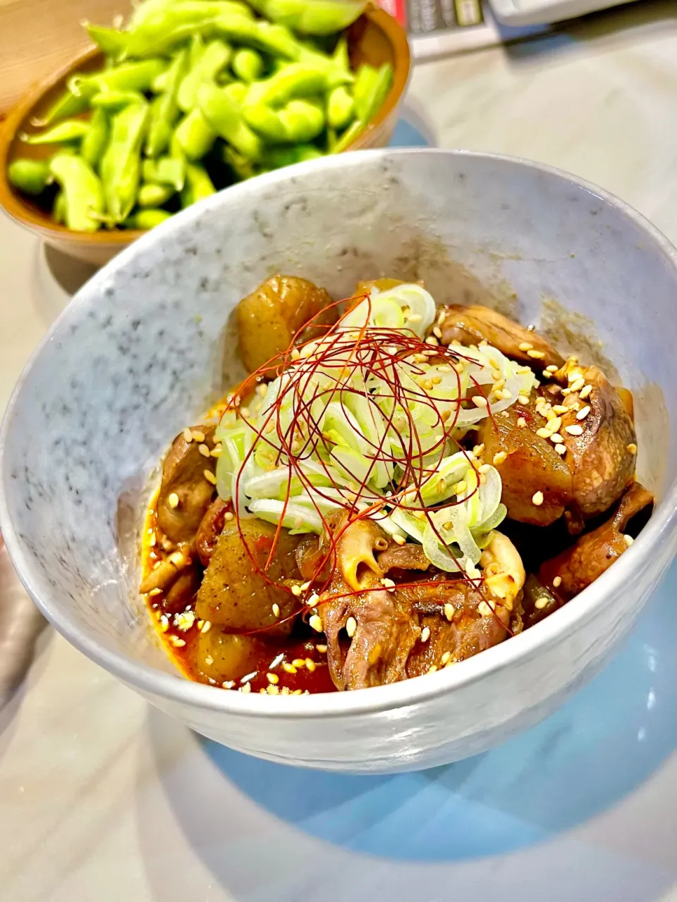 鶏ハツの中華風味噌煮込み|ぎんさん