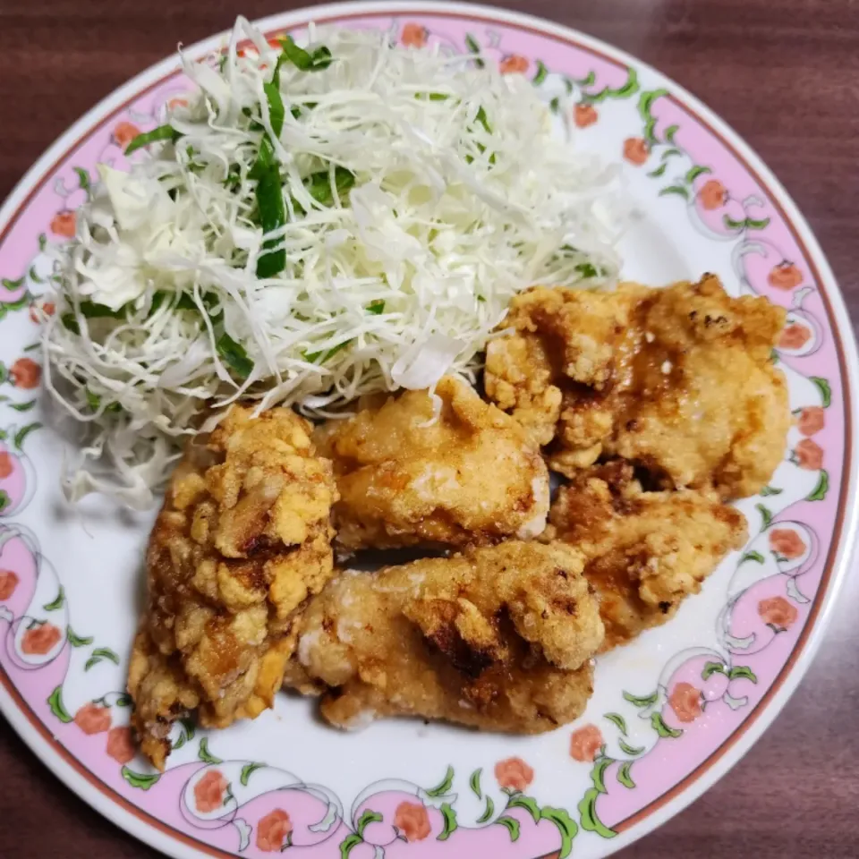 Snapdishの料理写真:鶏むね肉の竜田揚げ|ひろにぃさん