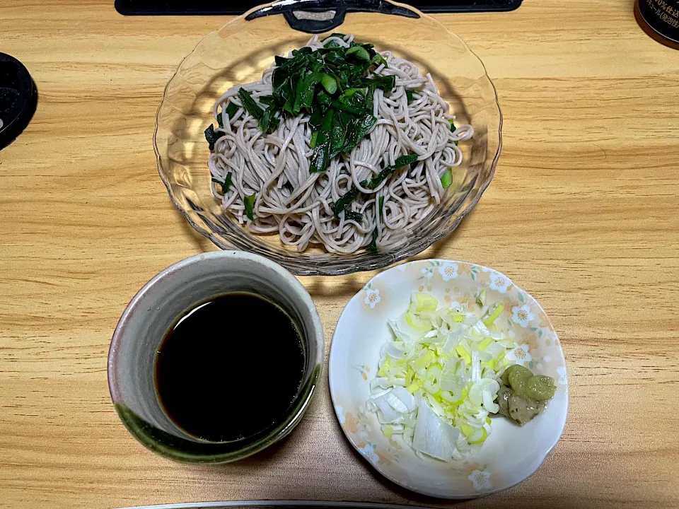 Snapdishの料理写真:ニラ蕎麦|料理好きなじいさまさん