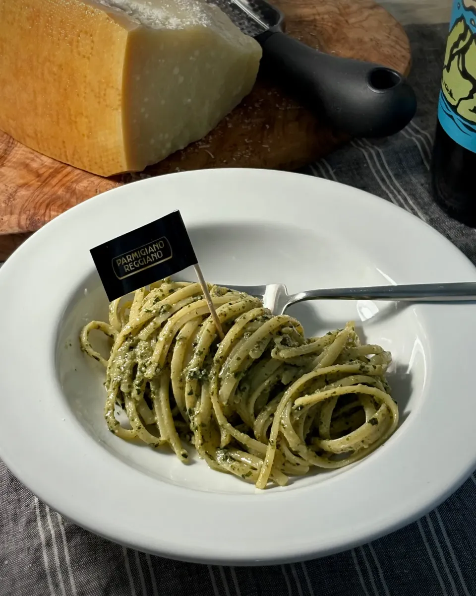 Snapdishの料理写真:㉒リングイネ・アル・ペスト Linguine al pesto|まる(丸大豆)さん