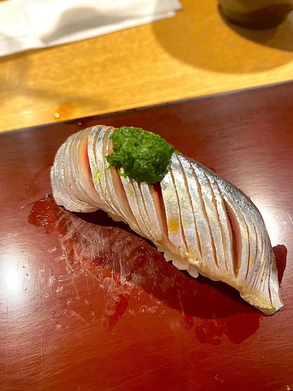 Snapdishの料理写真:秋刀魚のにぎり|ATSUMIさん