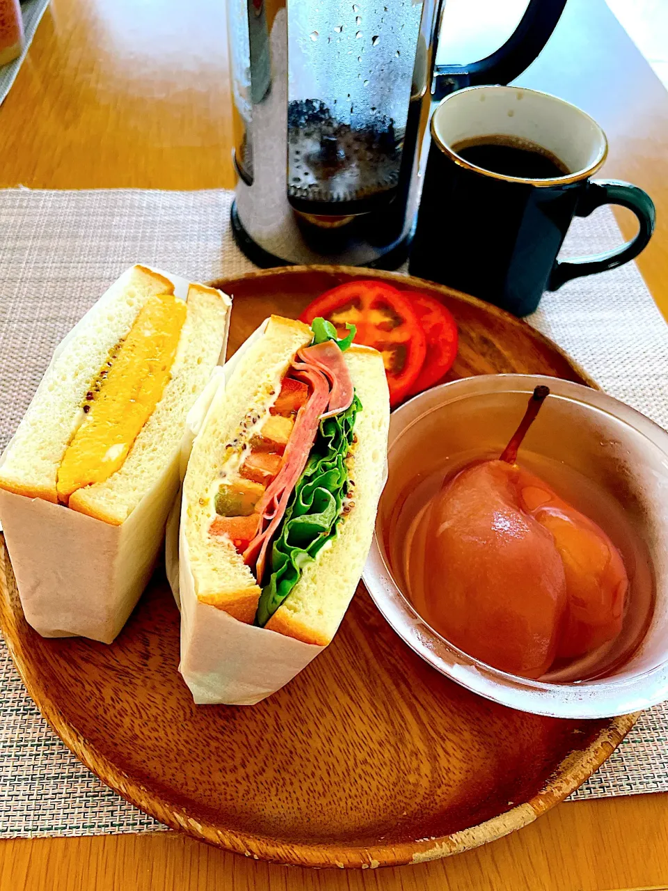 Snapdishの料理写真:おうちサンドイッチランチ|Mikaさん