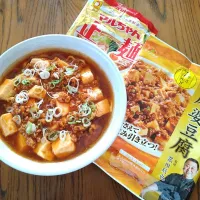 Snapdishの料理写真:マルコメ秋の新商品で麻婆ラーメン🍜