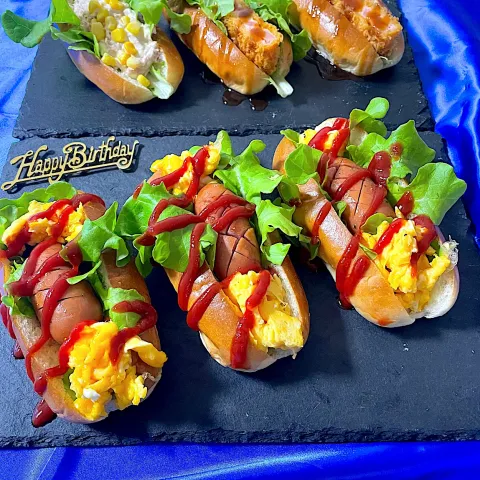 「トマトケチャップ」を使ってみたSnapdishの料理・レシピ写真:☆Yumi☆さんの料理 🌭ホットドック😋でお誕生日おめでとうございます🎂🎉