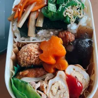 Snapdishの料理写真:今日の旦那のお弁当|sacchan( ﾐΦﻌΦ)ฅさん