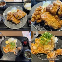 Snapdishの料理写真:小田原出張ランチは、久しく食べていない鳥のから揚げを2日連続で😁　@凛々亭　ミナカ小田原店。　2日目はおろしから揚げに味変してみました。　満足、美味しくいただきました。　ここのから揚げ、大きいです。|sniper66さん