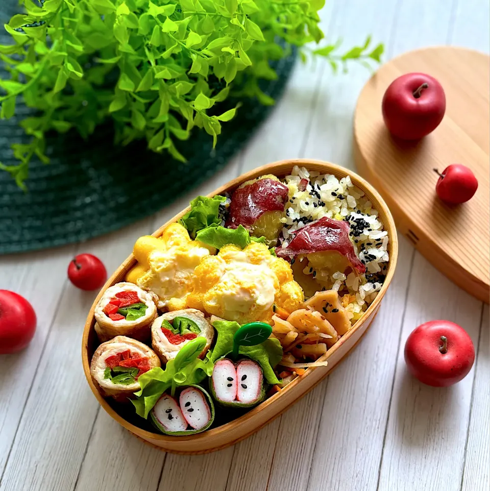 Snapdishの料理写真:さつま芋ご飯弁当|マーブルさん