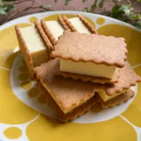 Snapdishの料理写真:🧀かの日のオヤツ🌟しっとり濃厚チーズケーキサンド🧀|Hollyさん