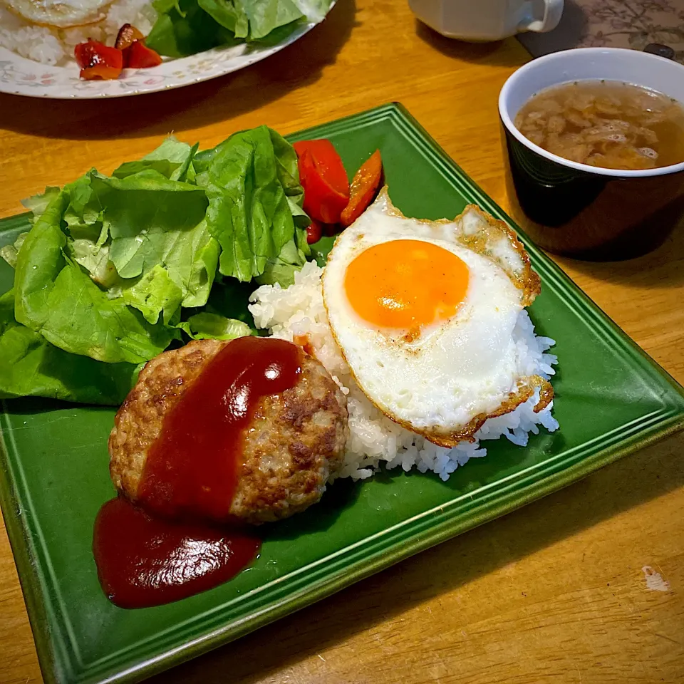 ロコモコハンバーグと、オニオンスープ|もえさん