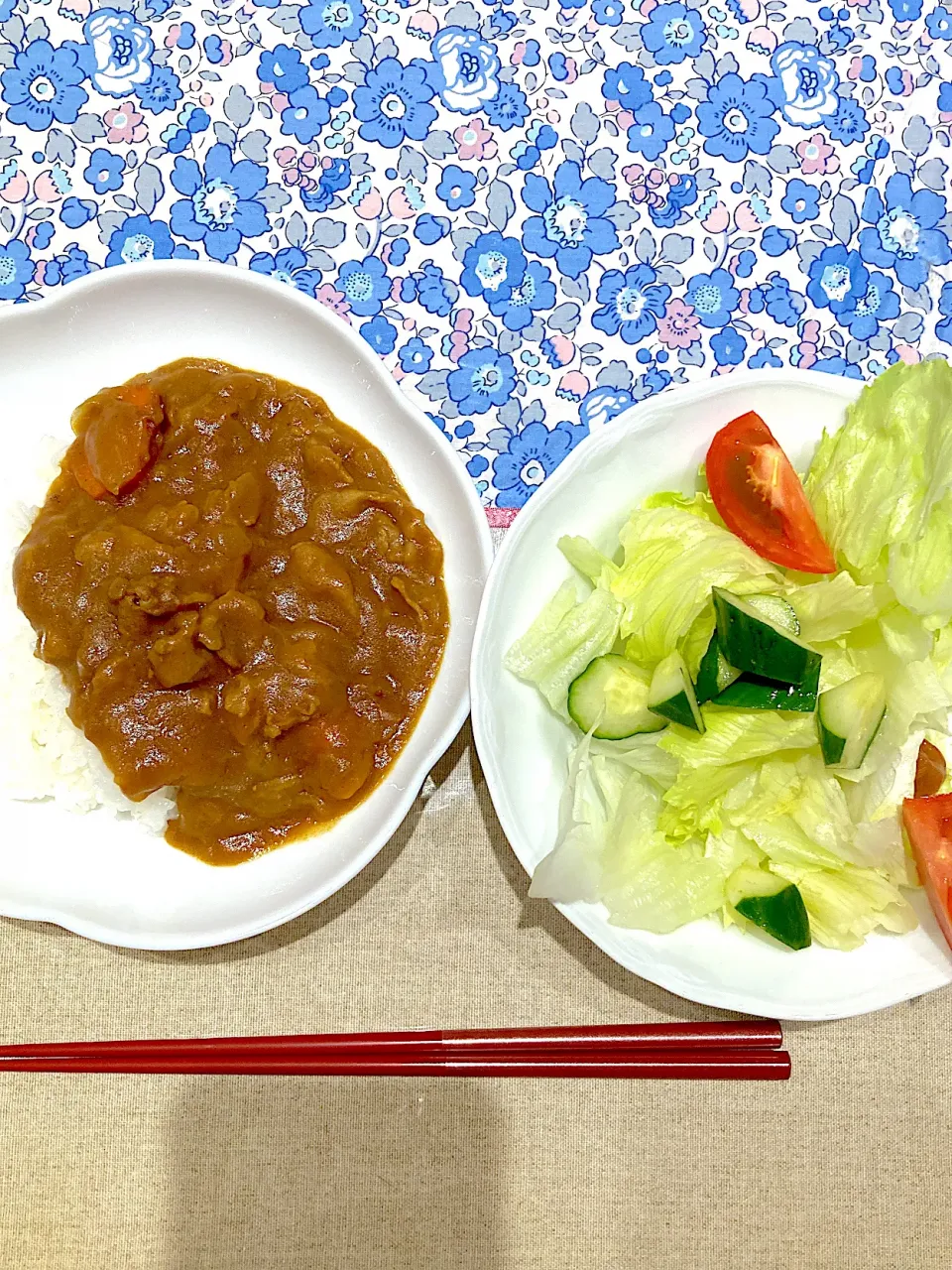 カレー　サラダ|おしゃべり献立さん