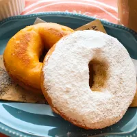 Snapdishの料理写真:大豆粉と米粉の豆腐ドーナツ🍩|チョコミンサさん