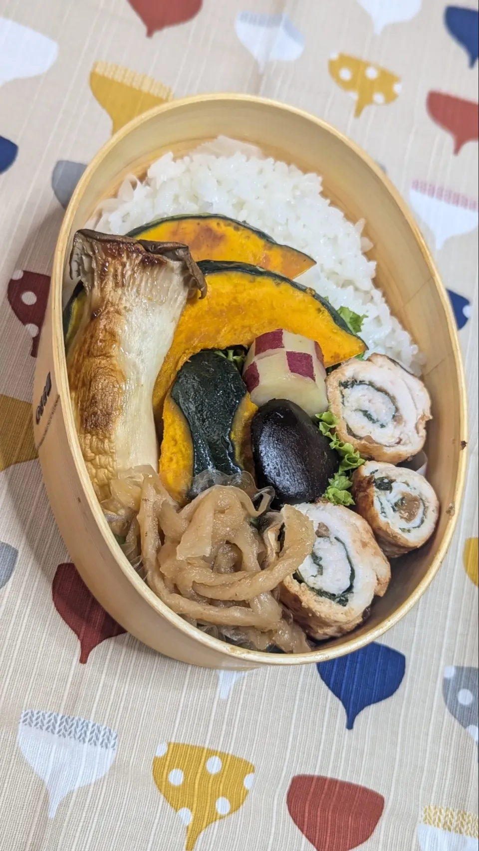 本日のお弁当〜ささみの紫蘇梅巻弁当|f.1125beさん