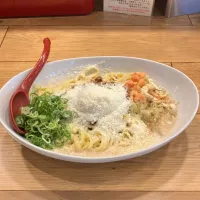 カルボナーラ風汁なし担々麺|けーちんさん