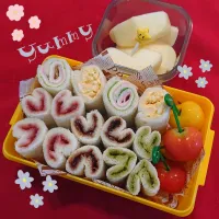 Snapdishの料理写真:サンドイッチ弁当|みほさん