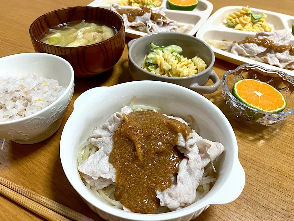 ＊冷しゃぶサラダ＆マカロニサラダの夕飯＊|＊抹茶＊さん