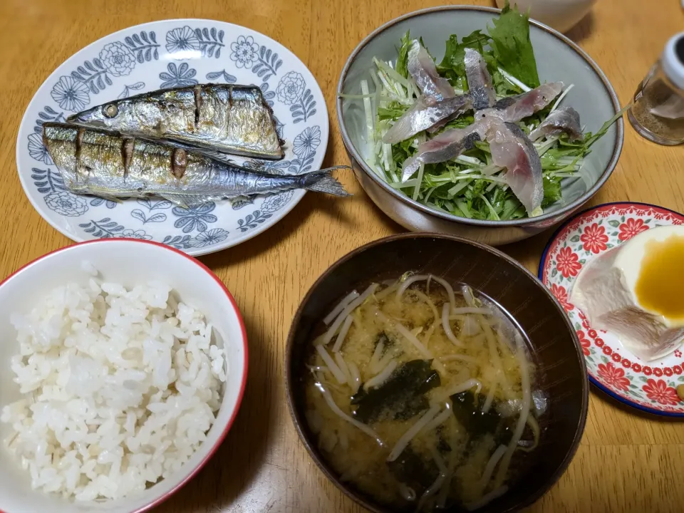 秋刀魚定食|きなこもちさん