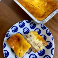 Snapdishの料理写真:簡単クルミ入りベイクドチーズケーキ| karinさん