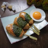 Snapdishの料理写真:塩カンロ飴で照り焼きつくね