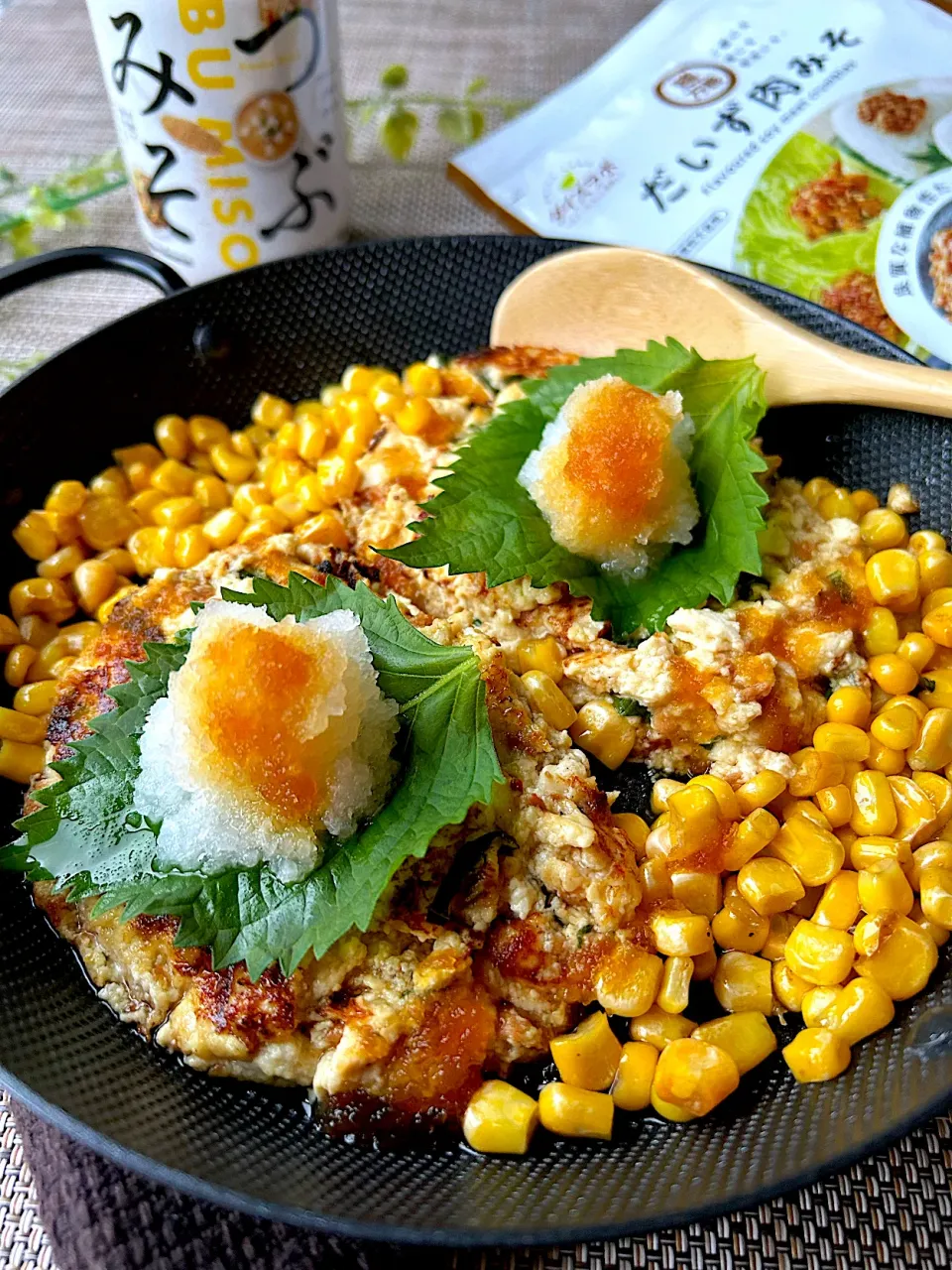 【マルコスさん秋の新商品お試し企画】だいず肉みそ de お豆腐ハンバーグ|まなまな♡さん