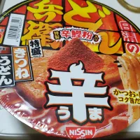 Snapdishの料理写真:新発売のどん兵衛辛うま| しんさん