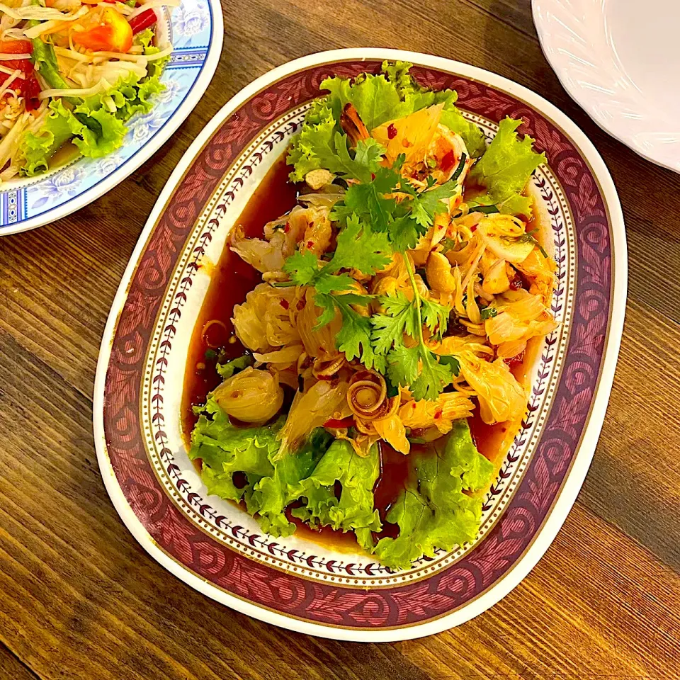 Pomelo Salad with Fresh Shrimp💜ยำส้มโอกุ้งสด|💟Lookbua Chiangmai Thai Food💟さん