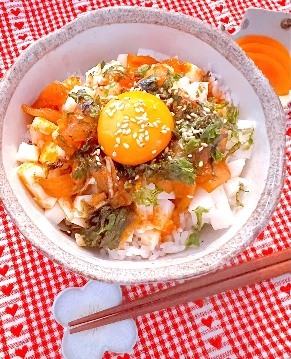 カタクチイワシと玉ねぎの甘辛煮のせ長芋丼|＊Aloha＊さん