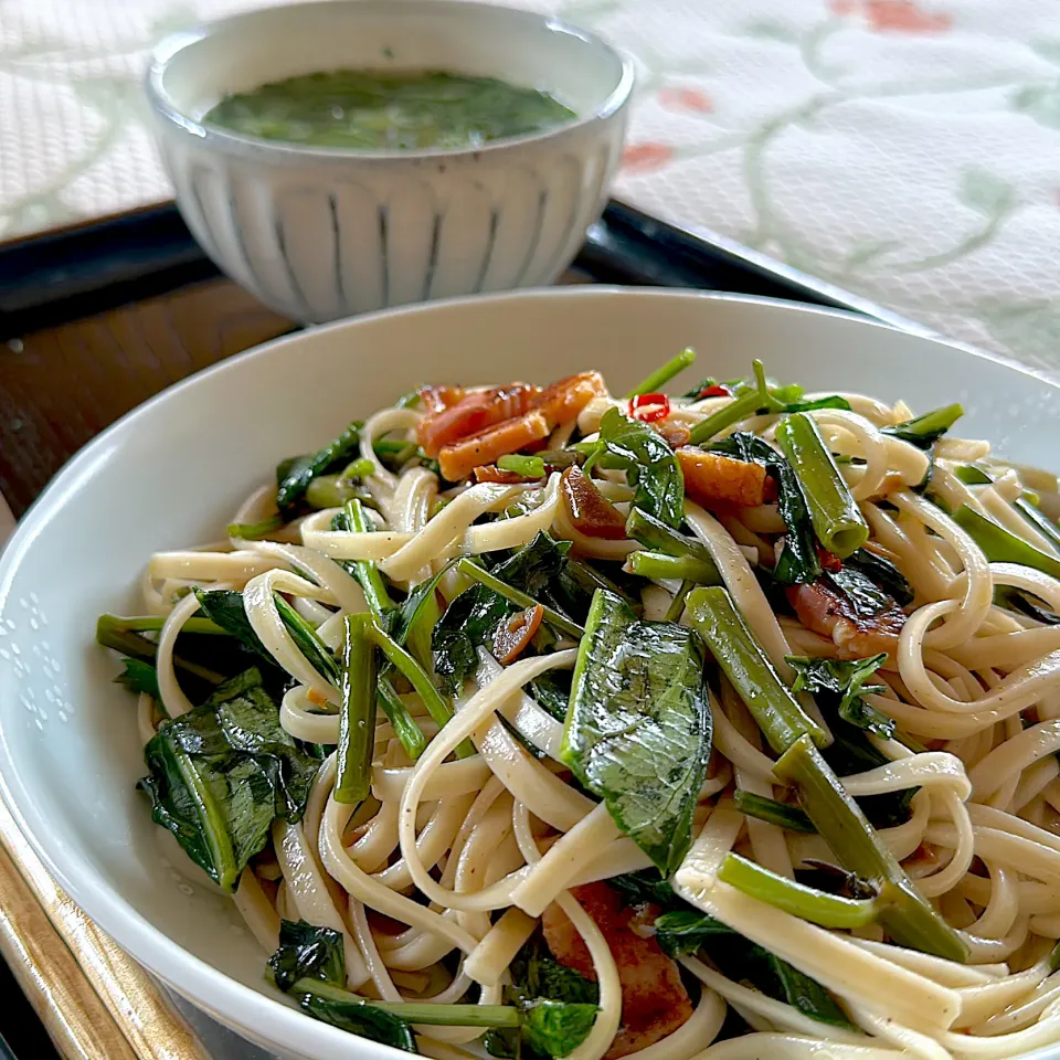 お蕎麦みたいですがパスタです。|くまちゃんさん