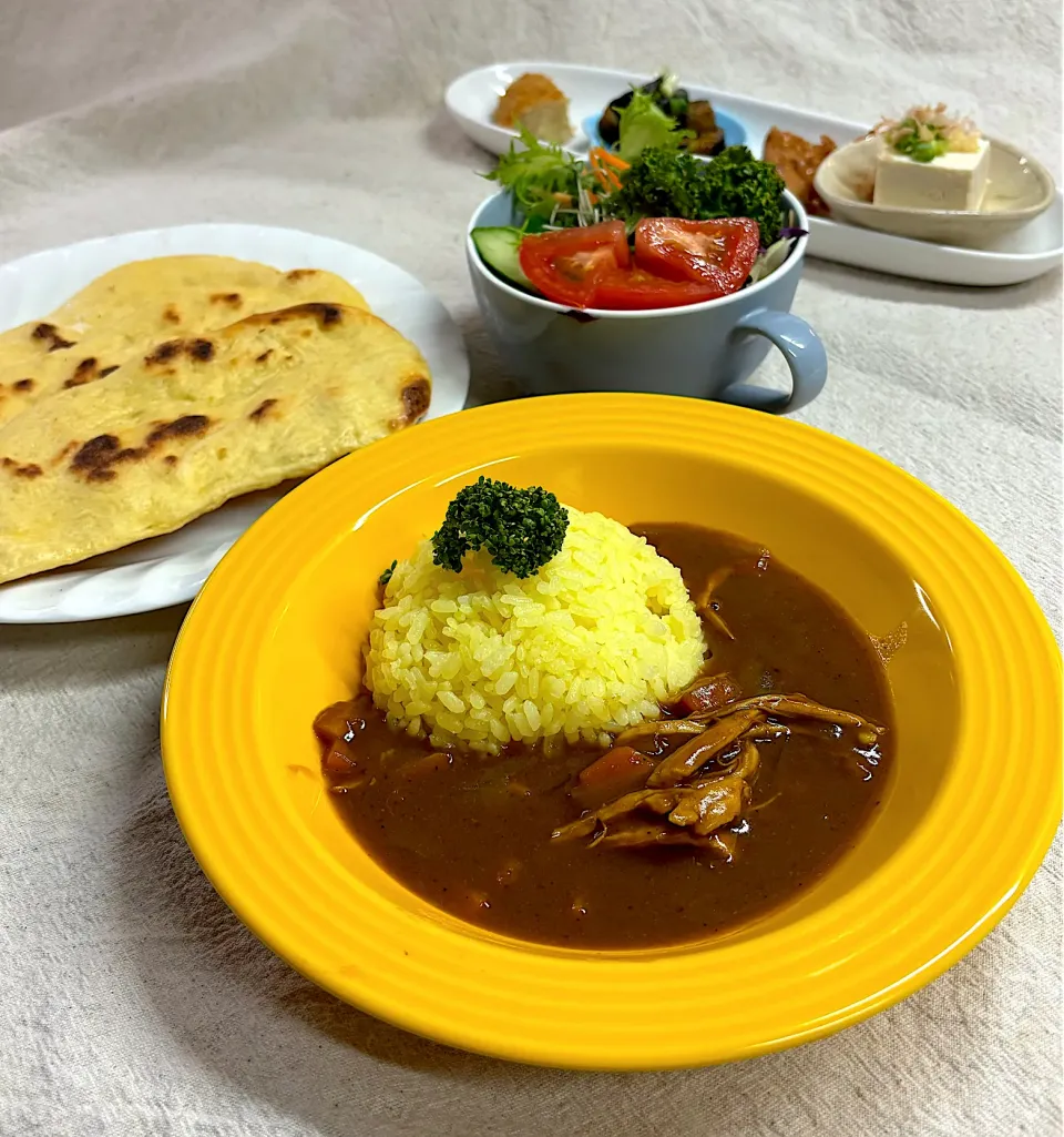 カレーご飯にパセリ|かっちゃん杉さん