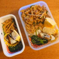 Snapdishの料理写真:息子娘弁当|pipi2005さん