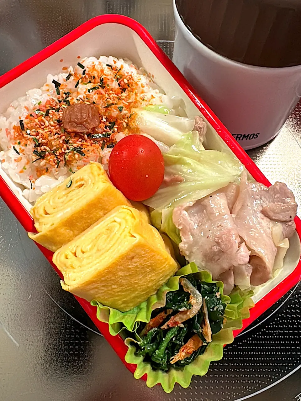 豚バラキャベツの旨塩炒め弁当|ぽんさん