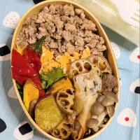 Snapdishの料理写真:本日のお弁当〜2色弁当　秋色仕様