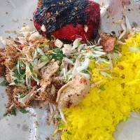 Snapdishの料理写真:nasi kerabu ayam bakar|lynda afandyさん