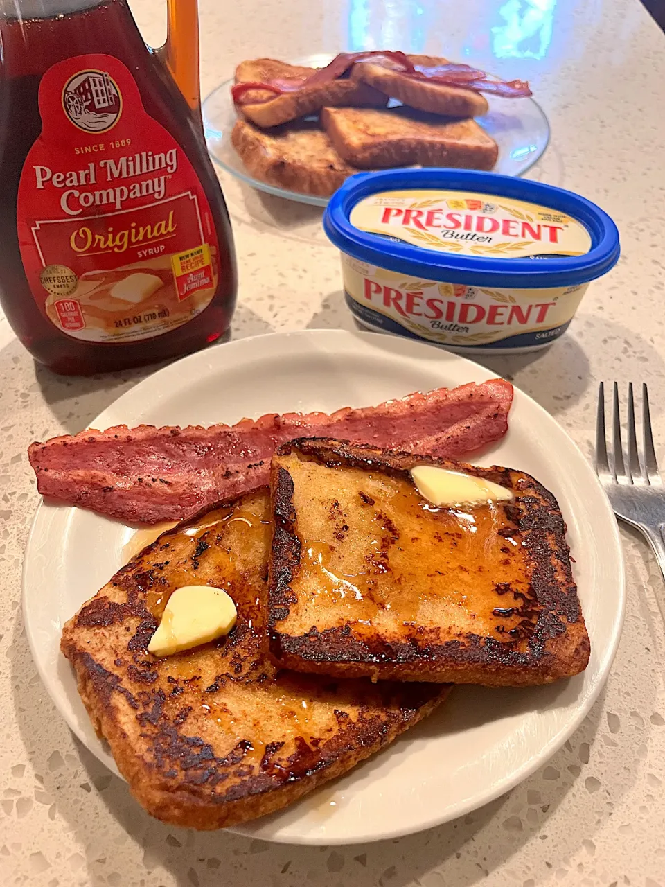 French toast 🍞 and turkey bacon🥓|🌺IAnneさん