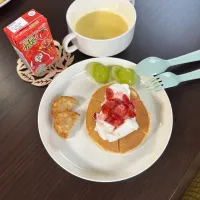 Snapdishの料理写真:朝ごはん🥞|いくさん