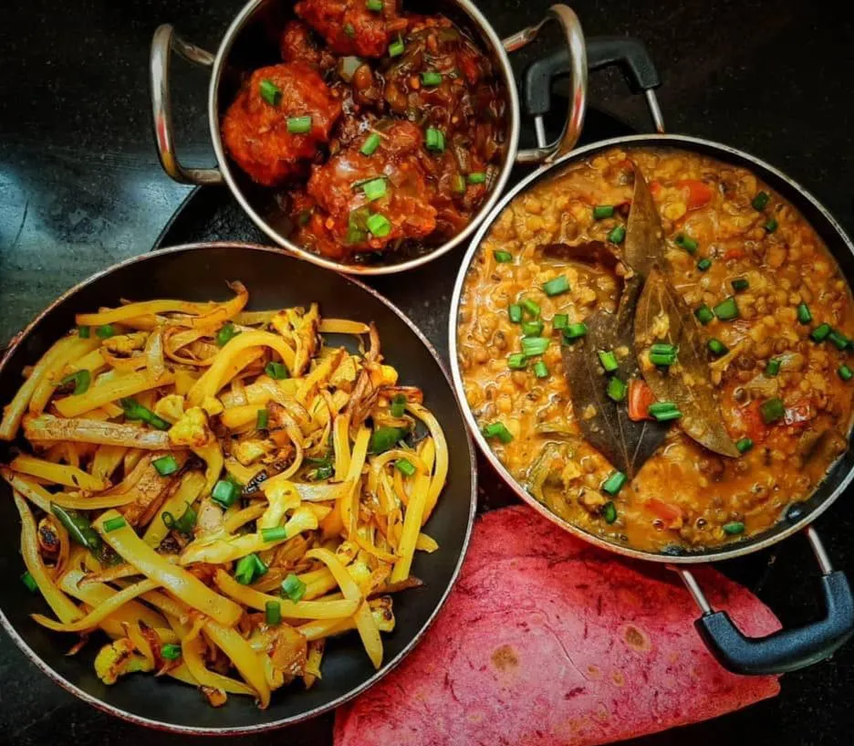 Veg Manchurian Balls with Dal Tadka|AN72さん