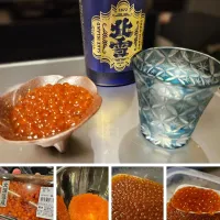 Snapdishの料理写真:期初は自家製イクラの醤油漬けで一杯|motohiroさん