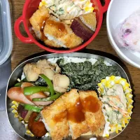 Snapdishの料理写真:旦那　私弁当🍱|miimiさん