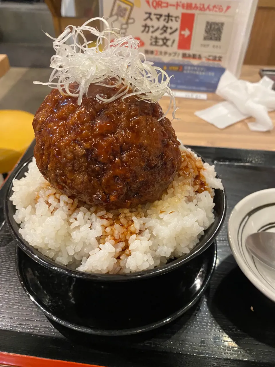 大阪市北区梅田　駅前第三ビルＢI大衆酒場五の五　肉丸丼大盛り|タカちゃんさん