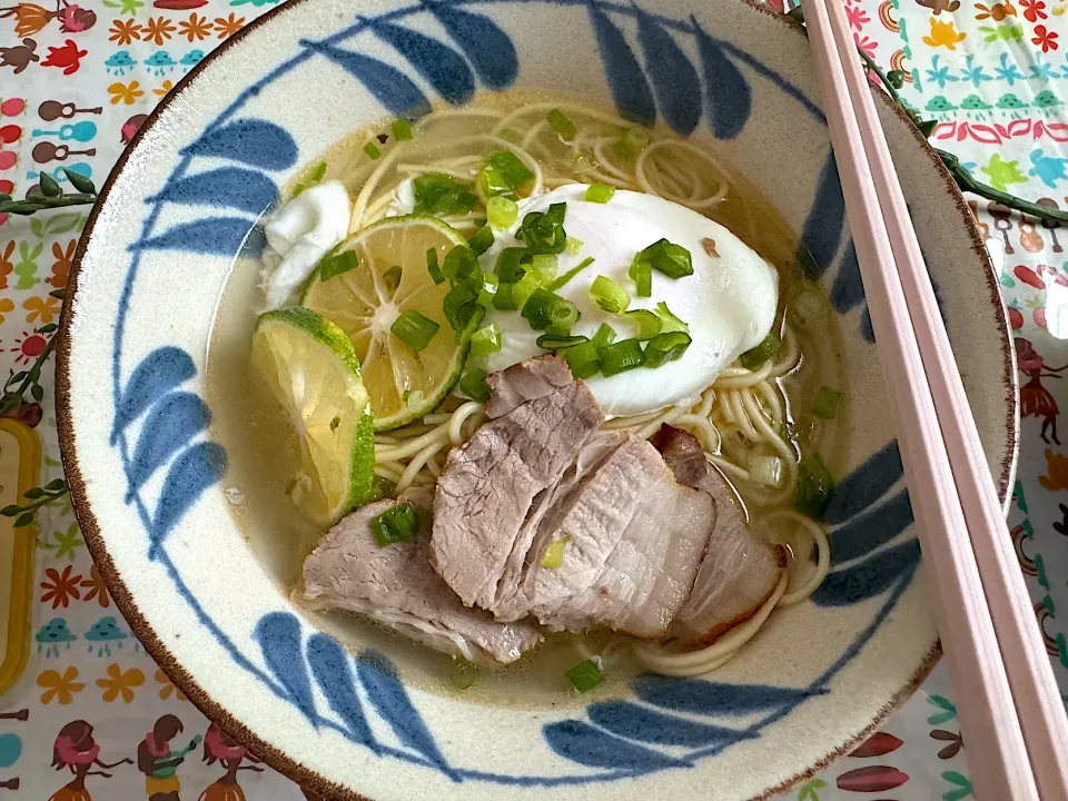 自家製べーコンカボス塩ラーメン🍜|noeさん